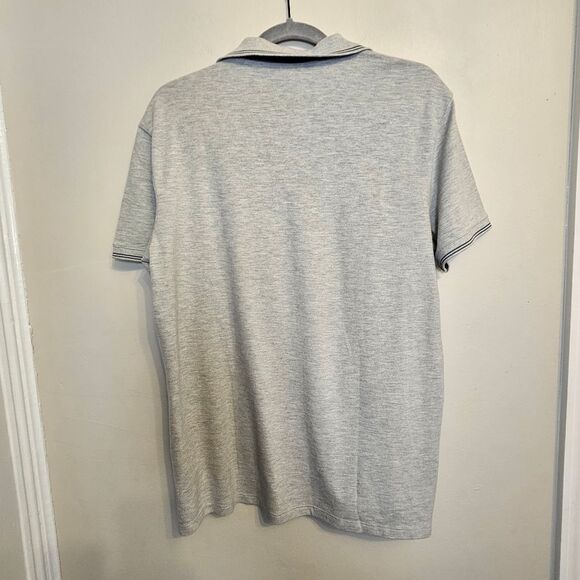 Express Men's Gray NWT Short Sleeve Pull Over Collar Shirt Medium - Picture 8 of 10